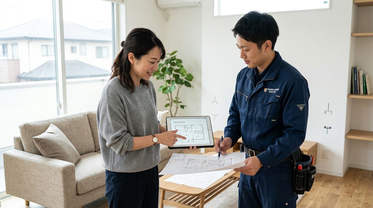 読者が業者に相談するシーンを想起させ、不安を解消する