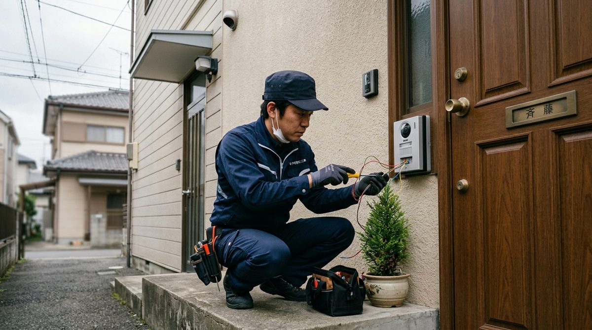 屋内だけでなく、玄関周りの工事イメージを補完する